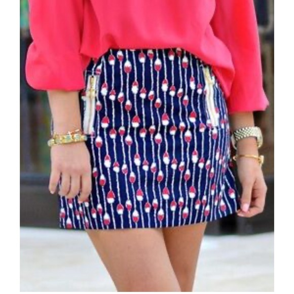 Lilly Pulitzer Skirt Women's Size 8 Nautical Buoy Print Mini Cotton - Picture 1 of 8